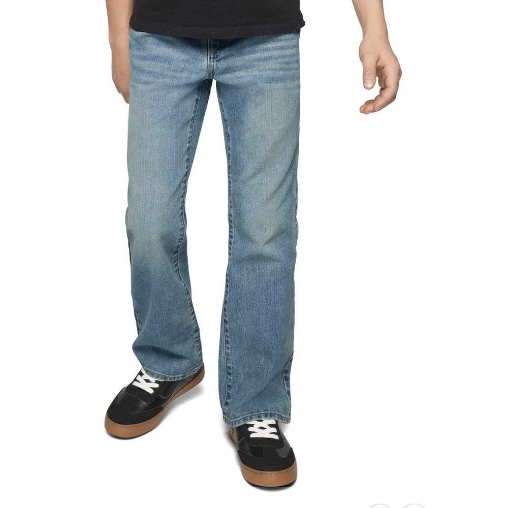 The Childrens Place Boys Bootcut Jeans Belford Wash Blue Size 14 Slim NWT